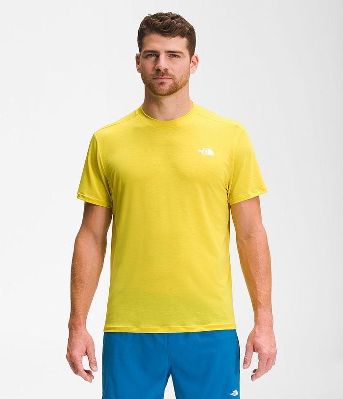 Camiseta The North Face Hombre Wander Manga corta Amarillo - Peru 95681MJWU